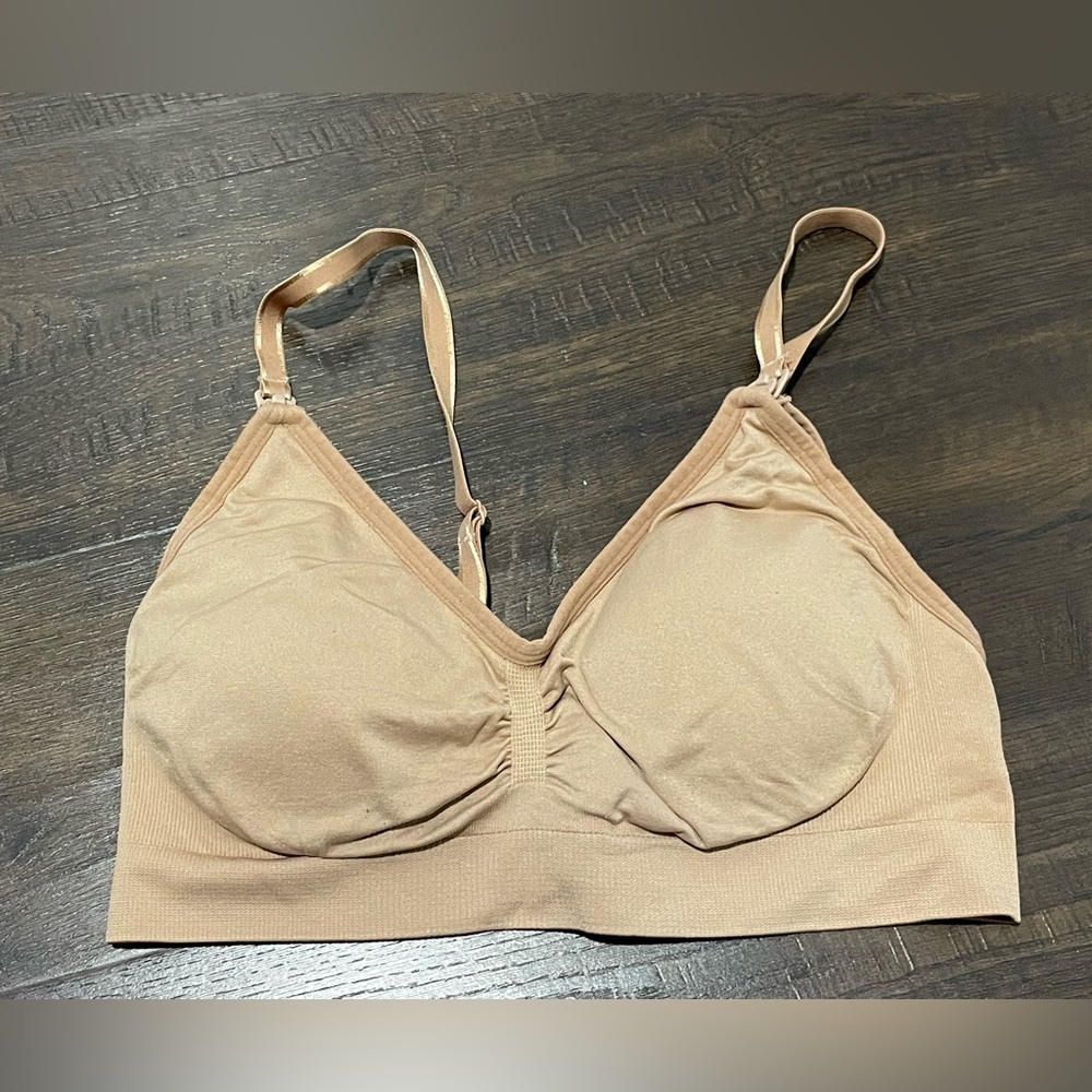Motherhood Maternity Beige Wireless Nursing Bralette